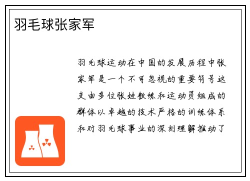 羽毛球张家军